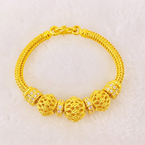 สร้อยข้อมือทอง | 2บาท | หกเสาทรงเครื่อง