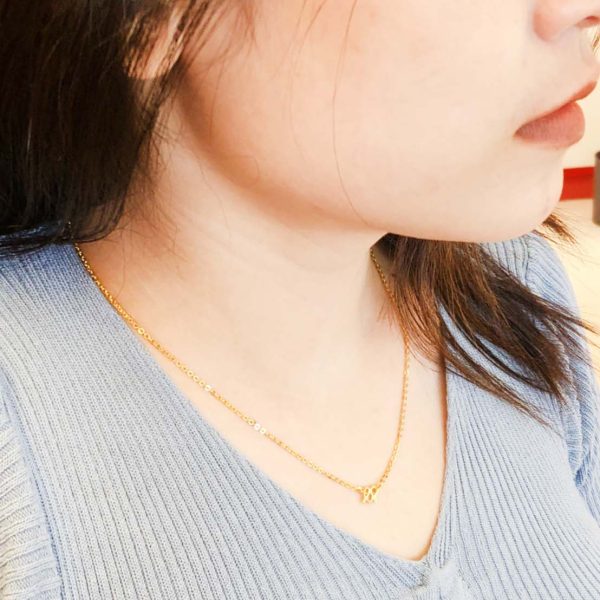 สร้อยคอทอง | 1สลึง | โซ่แบน - Image 3