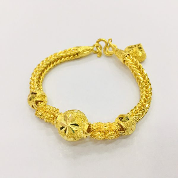 สร้อยข้อมือทอง | 2บาท | สี่เสาคั่นพิกุล