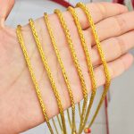 สร้อยคอทอง | 1บาท | ตระกร้อเงาตัดลาย